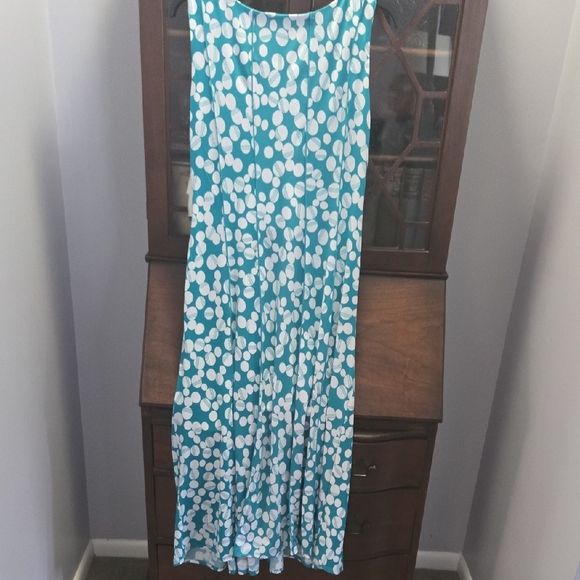 Perceptions New York London Teal and White Midi Dress - Picture 4 of 4
